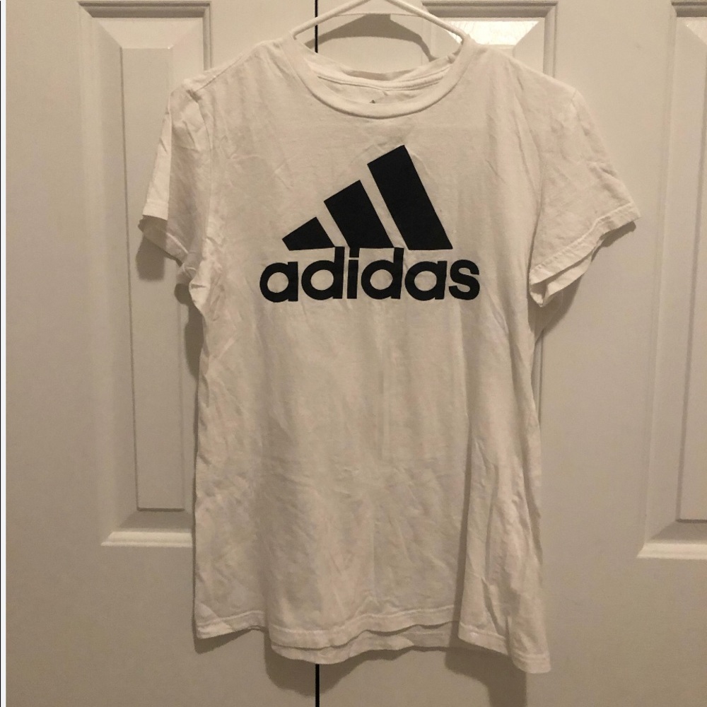 Adidas White Short Sleeve Tee